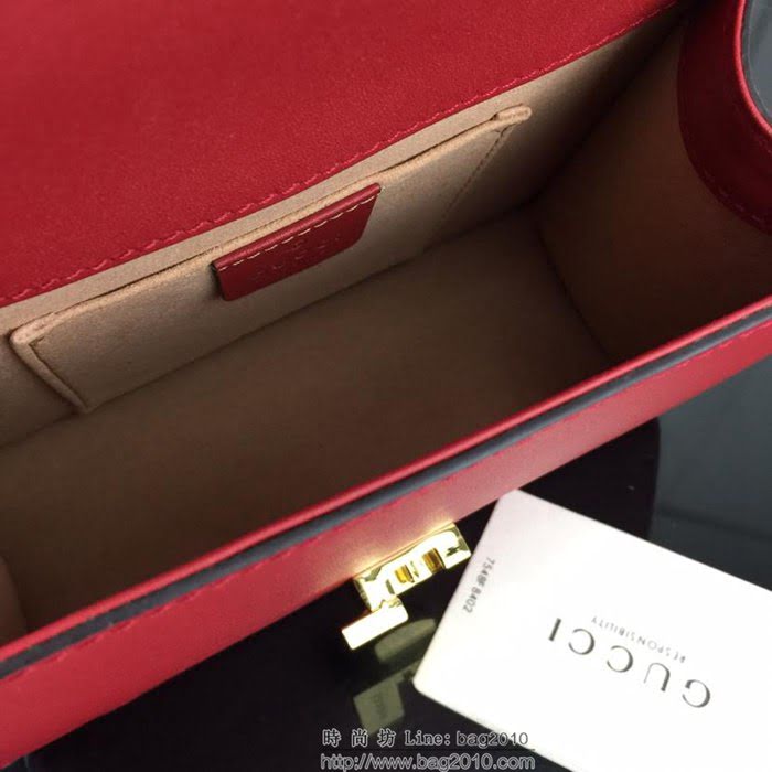 GUCCI古馳 新款 專櫃品質 原單 470270 紅色 手提 單肩 斜挎包HY1327